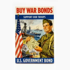 Custom Piece Printed Tile – 2x3 Tile (WWII Buy War Bonds Soldier Poster) – 3D Print for LEGO minifigure
