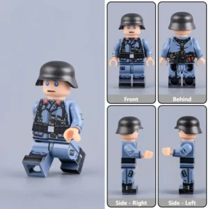 Minifigure - German Luftwaffe Air Defense Artilleryman Flak Crewman (Gefreiter) WWII (LEGO Compatible) Minifigure - German Luftwaffe Air Defense Artilleryman Flak Crewman (Gefreiter) WWII (LEGO Compatible)