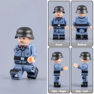 Minifigure - German Luftwaffe Air Defense Artilleryman Flak Crewman (Flieger Kanonier - Garrison Variant) WWII (LEGO Compatible) Minifigure - German Luftwaffe Air Defense Artilleryman Flak Crewman (FliegerKanonier - Garrison Variant) WWII (LEGO Compatible)
