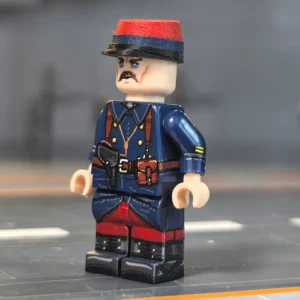 French Marne Officer WW1 - Custom Printed Brick Block Figure French Marne Officer Ww1 Custom Printed Brick Block Figure