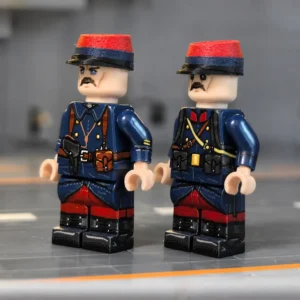 French Marne Officer and Infantryman WW1 - Custom Printed Brick Block Figure French Marne Officer And Infantryman Ww1 Custom Printed Brick Block Figure