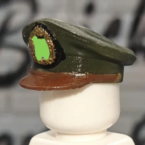 Type 46 Military Peaked Cap (army Green) Custom 3d Printed Miniature Accessory Parts Pieces For Brick Block Figures