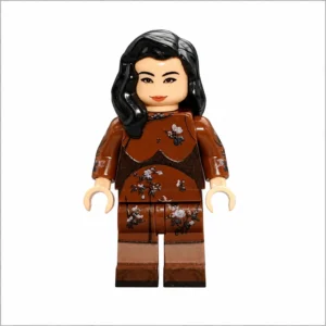 Vintage Shanghai Qipao Lady In Autumn Brown (republic Of China Era) Custom Printed Brick Block Figure