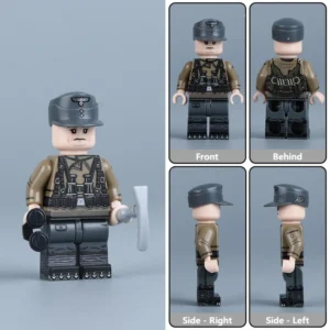 Wehrmacht Gebirgsjäger Officer NCO (WWII) - Custom Printed Brick Block Figure Wehrmacht Gebirgsjäger Officer Nco (wwii) Custom Printed Brick Block Figure