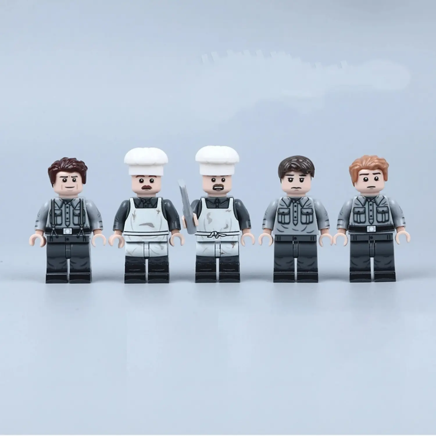 Wehrmacht Logistics And Field Kitchen Crew Squad Wwii Custom Printed Brick Block Figure