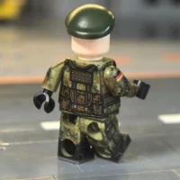 The Back Of West German Bundeswehr Grenadier (flecktarn Variant) Late Cold War Custom Printed Brick Block Figure