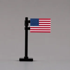 48 Star United States Flag (wwi & Wwii Era) Assembly Custom 3d Printed Miniature Accessory Parts Pieces For Brick Block Figures