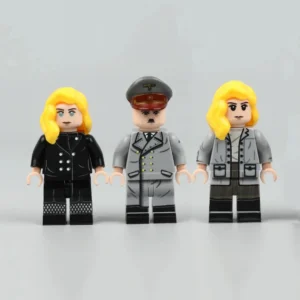 Adolf Hitler & Eva Braun Winter Coat Collection Custom Printed Brick Block Figure