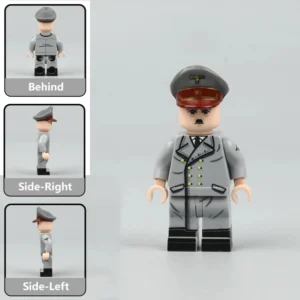 Adolf Hitler Grey Greatcoat Edition Custom Printed Brick Block Figure