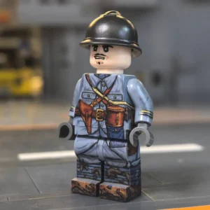 French Army Officer (battle Of Verdun, Wwi) Custom Printed Brick Block Figure