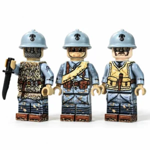 French Army Trench Hunters Wwi Custom Printed Brick Block Figure 2