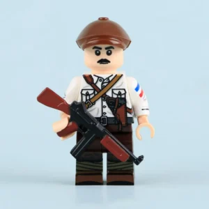 French Resistance (forces Of The Interior) Commander Ww2 Custom Printed Brick Block Figure