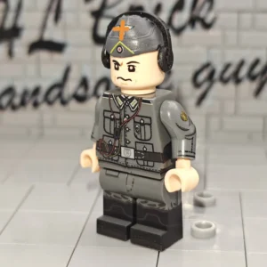 German Battalion Regiment Communications Sergeant (radio Operator Funker) (wwii) Custom Printed Brick Block Figure
