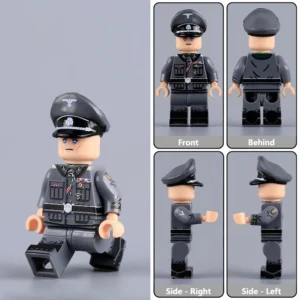 German Commander Josef Dietrich (field Grey Uniform) Ww2 Custom Printed Brick Block Figure