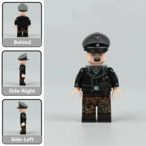 German Waffen Ss Panzer Officer (autumn Camo) (wwii) Custom Printed Brick Block Figure