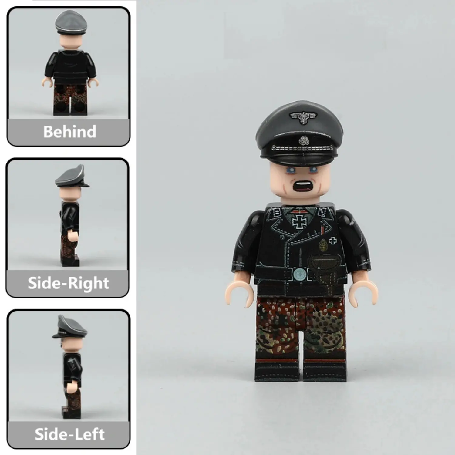 German Waffen Ss Panzer Officer (autumn Camo) (wwii) Custom Printed Brick Block Figure