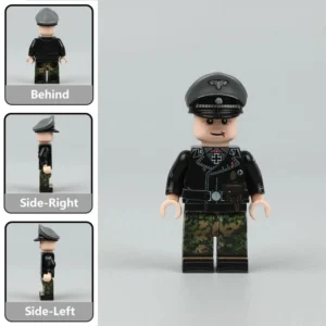 German Waffen Ss Panzer Officer (bloody Lip) (wwii) Custom Printed Brick Block Figure