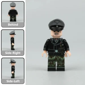 German Waffen Ss Panzer Officer (grimacing) (wwii) Custom Printed Brick Block Figure
