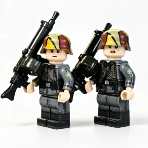 Imperial German Machine Gun Team Wwi Custom Printed Brick Block Figure