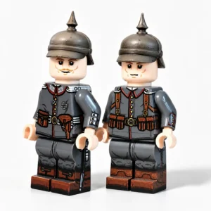 Imperial German Officer & Infantryman (1914) Wwi Custom Printed Brick Block Figure