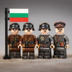 Kingdom Of Bulgaria Squad Wwi Custom Printed Brick Block Figure With National Flag Of Bulgaria