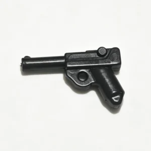 Luger P08 Pistol (black) Custom 3d Printed Miniature Accessory Parts Pieces For Brick Block Figure