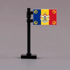 Military Flag Of The Kingdom Of Romania Assembly Custom 3d Printed Miniature Accessory Parts Pieces For Brick Block Figures