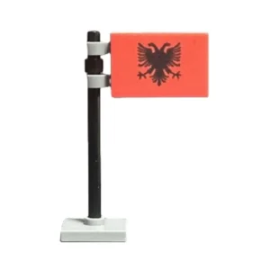 National Flag Of Albania Assembly Custom 3d Printed Miniature Accessory Parts Pieces For Brick Block Figures