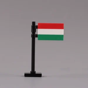 National Flag Of Hungary Assembly Custom 3d Printed Miniature Accessory Parts Pieces For Brick Block Figures 2