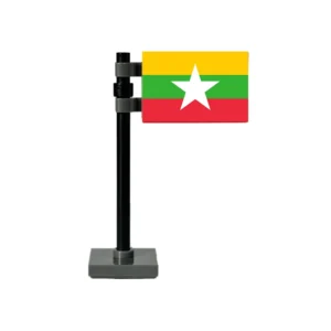 National Flag Of Myanmar (burma) Assembly Custom 3d Printed Miniature Accessory Parts Pieces For Brick Block Figures