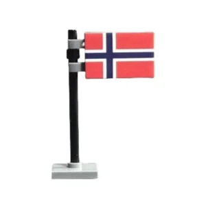 National Flag Of Norway Assembly Custom 3d Printed Miniature Accessory Parts Pieces For Brick Block Figures