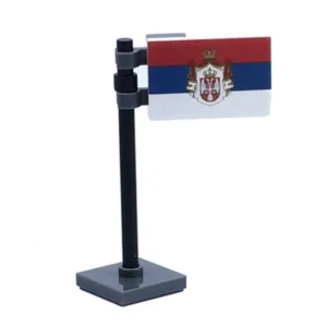 State Flag of the Kingdom of Serbia Assembly - Custom 3D Printed Miniature Accessory Parts Pieces for Brick Block Figures