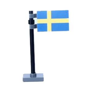 National Flag Of Sweden Assembly Custom 3d Printed Miniature Accessory Parts Pieces For Brick Block Figures