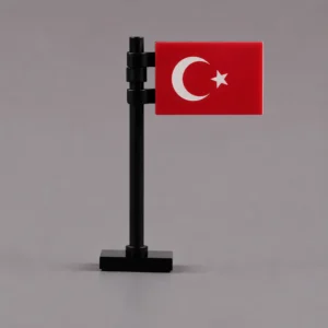 National Flag Of Turkey (türkiye) Assembly Custom 3d Printed Miniature Accessory Parts Pieces For Brick Block Figures