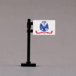 United States Army Flag Assembly Custom 3d Printed Miniature Accessory Parts Pieces For Brick Block Figures