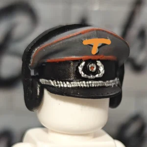 Wwii German Panzer Officer's Visor Cap (schirmmütze) With Integrated Radio Headsetitem Wwii Custom 3d Printed Miniature Accessory Parts Pieces For Brick Block Figures
