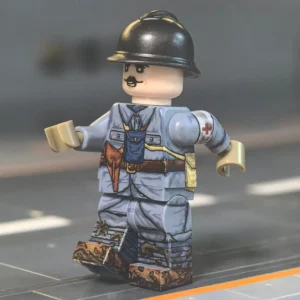 The Left Side Of French Army Medic (battle Of Verdun, Wwi) Custom Printed Brick Block Figure