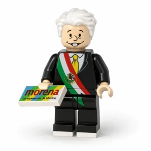 65th President Of Mexico Andrés Manuel López Obrador (classic Amlito Caricature Edition) Custom Printed Brick Block Figure