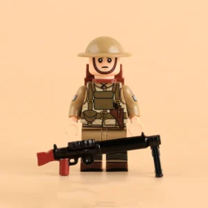 British Army Manchester Regiment Machine Gunner WWI - Custom Printed Brick Block Figure British Army Manchester Regiment Machine Gunner Wwi Custom Printed Brick Block Figure