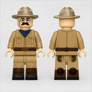 Colonel Theodore Teddy Roosevelt Spanish American War Rough Rider Custom Printed Brick Block Figure