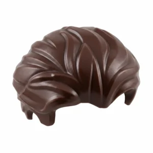 Dark Brown Swept Back Pompadour Hairpiece Custom 3d Printed Miniature Accessory Parts Pieces For Brick Block Figures