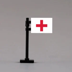 International Red Cross Flag Assembly - Custom 3D Printed Miniature Accessory Parts Pieces for Brick Block Figures International Red Cross Flag Assembly Custom 3d Printed Miniature Accessory Parts Pieces For Brick Block Figures