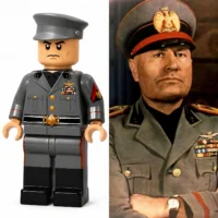 Italian Leader Benito Mussolini (military Uniform) Wwii Custom Printed Brick Block Figure With Real Person
