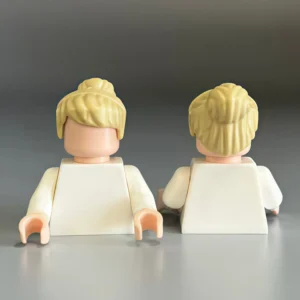 Light Blonde Swept-Up Bun Hairpiece - Custom 3D Printed Miniature Accessory Parts Pieces for Brick Block Figures Light Blonde Swept Up Bun Hairpiece Custom 3d Printed Miniature Accessory Parts Pieces For Brick Block Figures