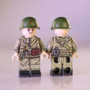 Soviet Red Army Soldier in LeafBeryozka Camouflage WWII - Custom Printed Brick Block Figure Soviet Red Army Soldier In Leafberyozka Camouflage Wwii Custom Printed Brick Block Figure