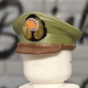 Type 46 Air Force Peaked Cap (olive Green Edition) Custom 3d Printed Miniature Accessory Parts Pieces For Brick Block Figures