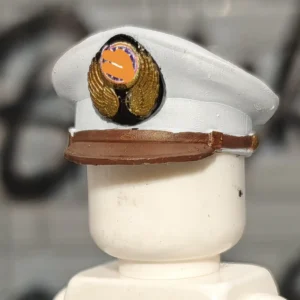 Type 46 Air Force Peaked Cap (white Edition) Custom 3d Printed Miniature Accessory Parts Pieces For Brick Block Figures