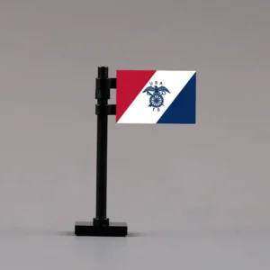 U.s. Army Transport Service (ats) Flag Assembly (wwi Era Usa Ts Variation) Custom 3d Printed Miniature Accessory Parts Pieces For Brick Block Figures