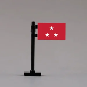 U.s. Marine Corps Lieutenant General (3 Star) Rank Flag Assembly Custom 3d Printed Miniature Accessory Parts Pieces For Brick Block Figures