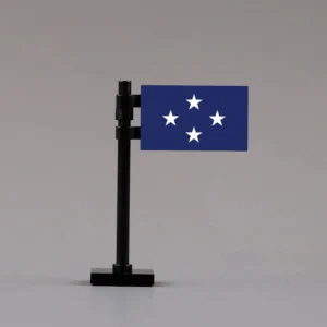 U.s. Navy Admiral (four Star) Rank Flag Assembly Custom 3d Printed Miniature Accessory Parts Pieces For Brick Block Figures